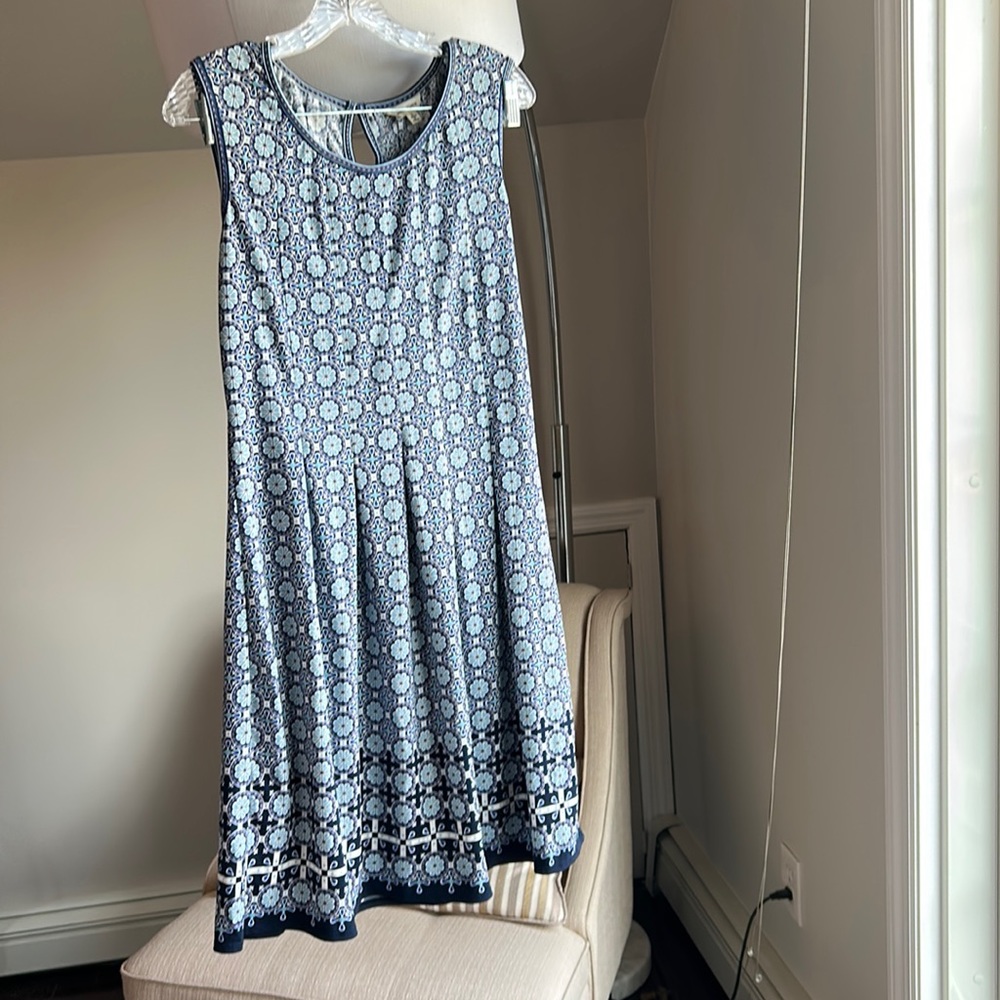Navy light blue dress by the knee size length size L